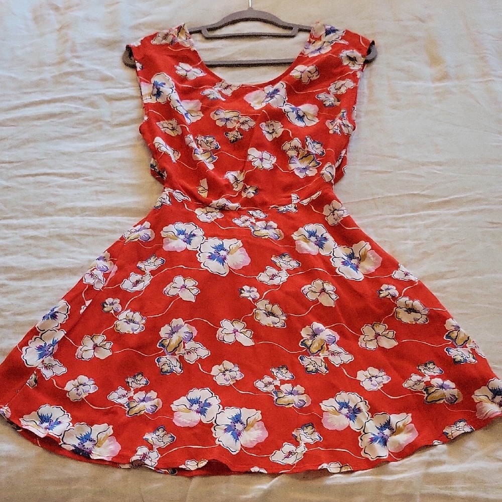 Forever 21 Red Floral Mini Dress